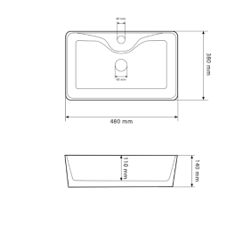 Раковина для ванной VBI FORLI 48x38 см керамика мраморный глянец VBI-011105