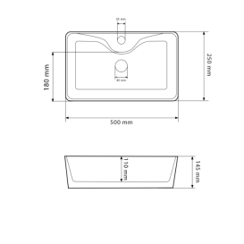 Раковина для ванной VBI Forli 50x25 см керамика белый VBI-011102