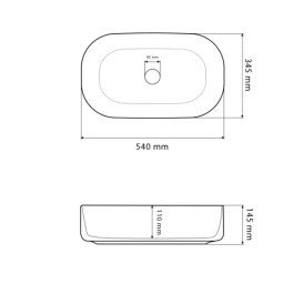 Раковина для ванної кімнати VBI IMOLA  54x34,5 см кераміка білий VBI-012603