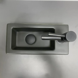 Раковина для ванної кімнати VBI KOMO L 36,5x18 см кераміка чорний матовий VBI-015615