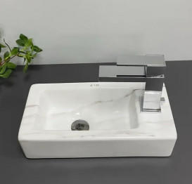 Раковина для ванной VBI Komo L 37х18,5 см керамика Calcatta VBI-015620