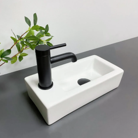 Раковина для ванной VBI KOMO R 37x18,5 см керамика белый VBI-015601