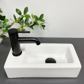 Раковина для ванной VBI KOMO R 37x18,5 см керамика белый VBI-015601