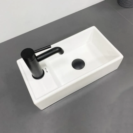 Раковина для ванной VBI LAGO L 42x22,5 см керамика белый VBI-015611