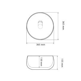 Раковина для ванної кімнати VBI LATERZA 36,5x36,5 см кераміка білий VBI-015801