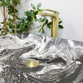 Раковина для ванной VBI LATINA 51x34,5 см керамика темный мармо матовый VBI-013104