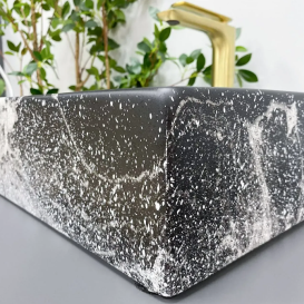 Раковина для ванной VBI LATINA 51x34,5 см керамика темный мармо матовый VBI-013104