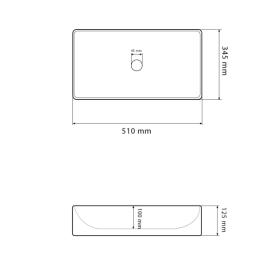 Раковина для ванной VBI LATINA 51x34,5 см керамика темный мармо матовый VBI-013104