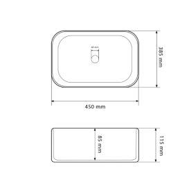 Раковина для ванної кімнати VBI LESINA  45x38,5 см кераміка білий VBI-015300