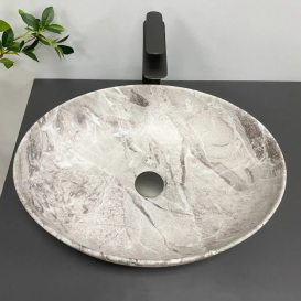 Раковина для ванной VBI LIVORNO 52x40,5 см керамика камень матовый VBI-012611