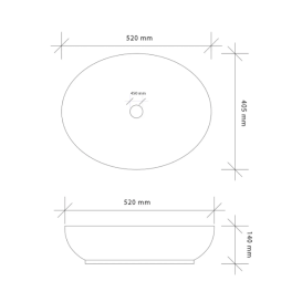 Раковина для ванной VBI LIVORNO 52x40,5 см керамика камень матовый VBI-012611