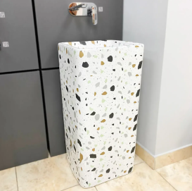 Раковина для ванної кімнати VBI LUKKA  40x40 см кераміка терраццо глянсовий VBI-019009