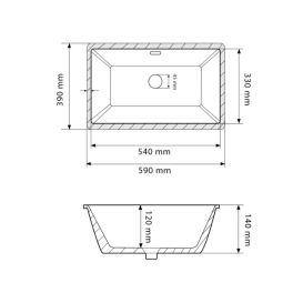 Раковина для ванной VBI MANAROLA 59x39 см керамика белый VBI-018006