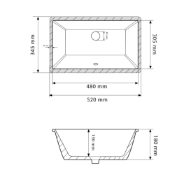 Раковина для ванной VBI MANTUA 52x34,5 см керамика белый VBI-018029