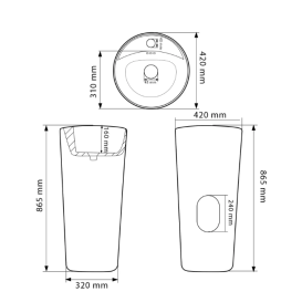 Раковина для ванной VBI MARSALA 42x42 см керамика белый VBI-019010