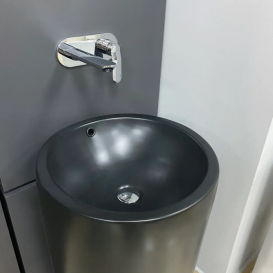 Раковина для ванної кімнати VBI MATERA 45x45 см кераміка чроний матовий VBI-019007