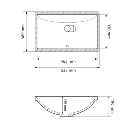 Раковина для ванной VBI MEDUNO 52,5x38 см керамика белый VBI-018039