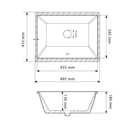Раковина для ванной VBI MERANO 49,5x41 см керамика белый VBI-018004