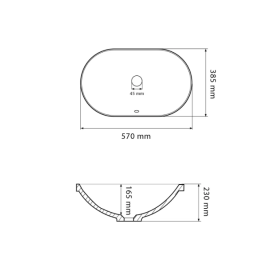 Раковина для ванної кімнати VBI MIRANDOLA 57x39,5 см кераміка білий VBI-018007