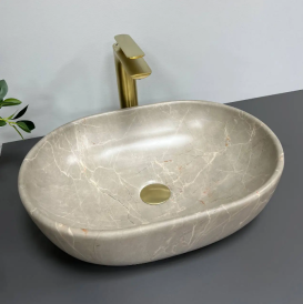 Раковина для ванной VBI MODENA S 48,5x34,5 см керамика бежевый камень матовый VBI-012003