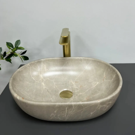 Раковина для ванной VBI MODENA S 48,5x34,5 см керамика бежевый камень матовый VBI-012003