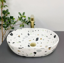 Раковина для ванной VBI MODENA S 48,5x35 см керамика терраццо глянцевый VBI-012004