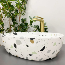 Раковина для ванной VBI MODENA S 48,5x35 см керамика терраццо глянцевый VBI-012004