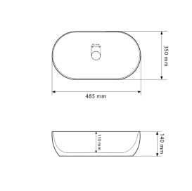 Раковина для ванной VBI MODENA S 48,5x35 см керамика терраццо глянцевый VBI-012004