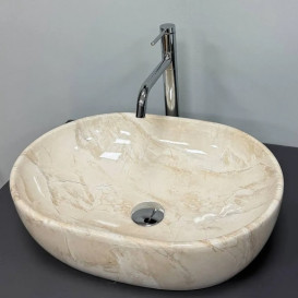 Раковина для ванної VBI Modena S 48х35 см кераміка beige stone glossy VBI-012007