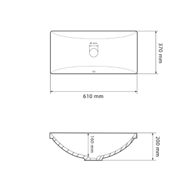 Раковина для ванной VBI MONTELLA 61x37 см керамика белый VBI-018036