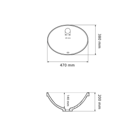 Раковина для ванной VBI MONZA 47x38 см керамика белый VBI-018003