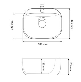 Раковина для ванной VBI NARNI M 50x42,5 см керамика белый VBI-014900