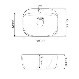 Раковина для ванної кімнати VBI NARNI M 50x42,5 см кераміка білий VBI-014900