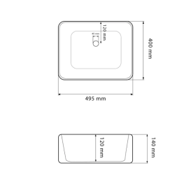 Раковина для ванної кімнати VBI NORCIA  49,5x40 см кераміка білий VBI-012606
