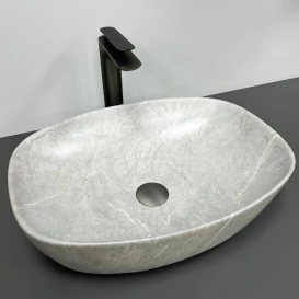 Раковина для ванної кімнати VBI OLBIA 49,5x37,5 см кераміка сірий камінь матовий VBI-014300