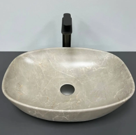 Раковина для ванной VBI OLBIA 49,5x37,5 см керамика бежевый камень матовый VBI-014301