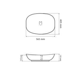 Раковина для ванної кімнати VBI OSTUNI 56,5x40,5 см кераміка білий VBI-012601