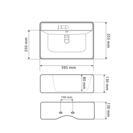 Раковина для ванної кімнати VBI PADUA 60 59,5x35,5 см кераміка білий VBI-012201