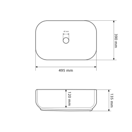 Раковина для ванной VBI PALERMO 50x39 см керамика темно-серый агат глянцевый VBI-012304