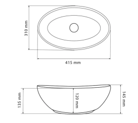 Раковина для ванной VBI PARMA 41,5x33,5 см керамика черный камень глянцевый VBI-011014