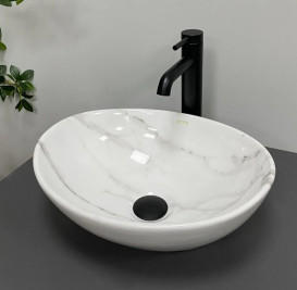 Раковина для ванной VBI Parma 41,5х33,5 см керамика calcatta glossy VBI-011024