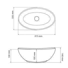 Раковина для ванной VBI Parma 41,5х33,5 см керамика calcatta glossy VBI-011024