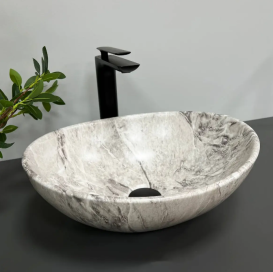 Раковина для ванної кімнати VBI PARMA 41,5x33,5 см кераміка камінь матовий VBI-011005