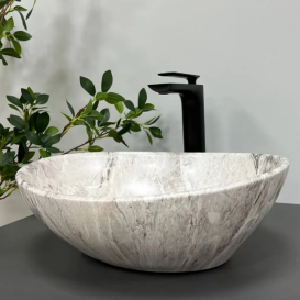 Раковина для ванної кімнати VBI PARMA 41,5x33,5 см кераміка камінь матовий VBI-011005
