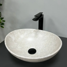 Раковина для ванної кімнати VBI PARMA 41,5x33,5 см кераміка світлий камінь матовий VBI-011006