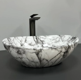 Раковина для ванної кімнати VBI PARMA 41,5x33,5 см кераміка сіро-чорний матовий VBI-011009