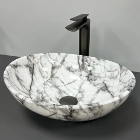 Раковина для ванної кімнати VBI PARMA 41,5x33,5 см кераміка сіро-чорний матовий VBI-011009