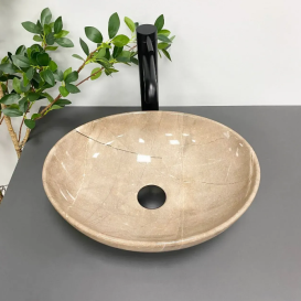 Раковина для ванної кімнати VBI PARMA 41,5x33,5 см кераміка коричневий камінь глянсовий VBI-011013