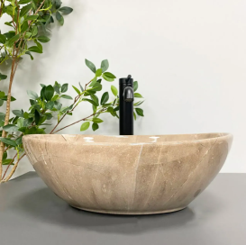 Раковина для ванної кімнати VBI PARMA 41,5x33,5 см кераміка коричневий камінь глянсовий VBI-011013