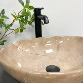 Раковина для ванної кімнати VBI PARMA 41,5x33,5 см кераміка коричневий камінь глянсовий VBI-011013